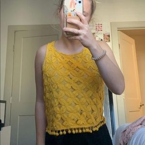 Yellow Crop Top Tank